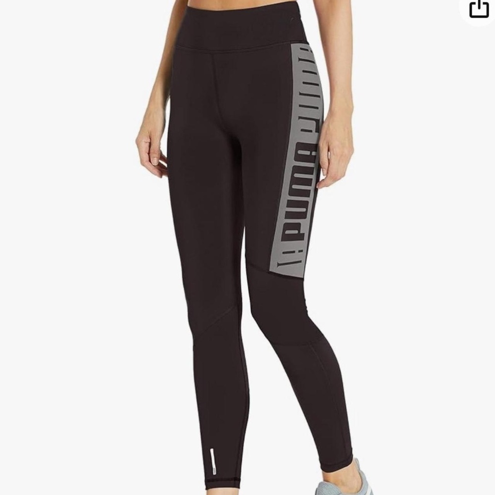 PUMA Women’s High Rise Black and Grey Train Leggings 7/8 fits size small